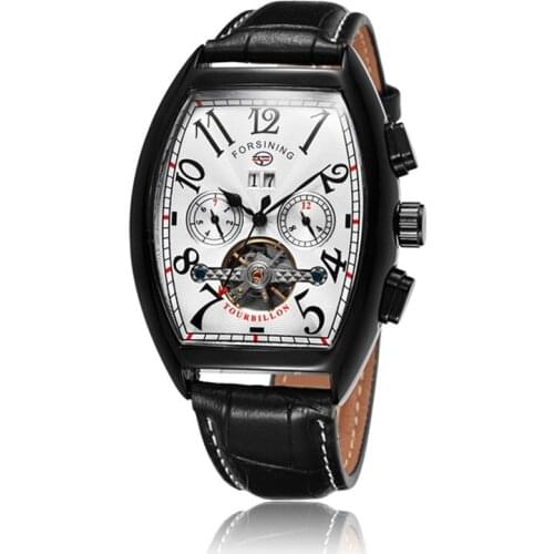 Gorben Leather Belt Multiple Color Automatic Mechanical Watch Skeleton Vintage Man Watch Luxury Male Business Wristwatches