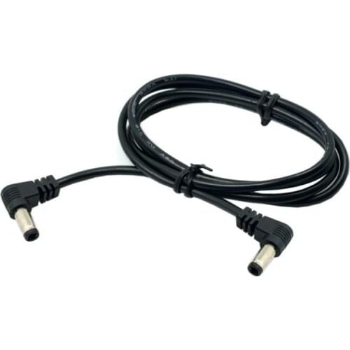 CYSM DC Power 5.5 x 2.1mm / 2.5mm Male to 5.5 2.1/2.5mm Male Plug Cable 90 Degree Right Angled 60cm