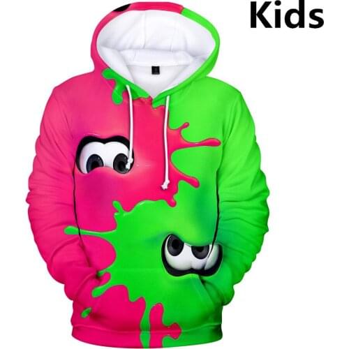 2 To 14 Years Kids Hoodies Shooting Game Splatoon 3d Print Hoodie Sweatshirt Boys Girls Harajuku Jacket Coat Children Clothes