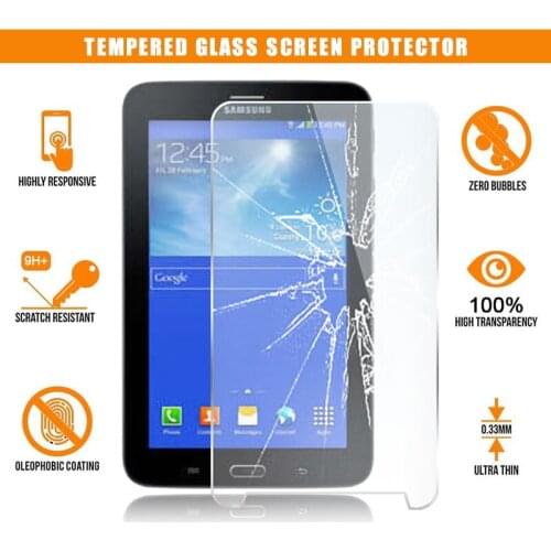 For Samsung Galaxy Tab 3 Lite T111 Tablet Tempered Glass Screen Protector 9H Premium Scratch Resistant HD Clear Film Cover