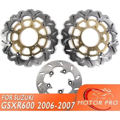 For Suzuki GSXR600 2006 2007 Front Rear Brake Disc Disk Rotor Kits Motorcycle Accessories Aluminum GSXR GSX R GSX-R 600 750 1000