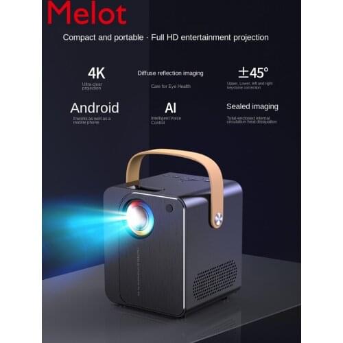 Projector Home Ultra HD 4K Smart All-in-One Wireless Mini Mini Projector Portable Home Theater