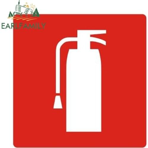 EARLFAMILY 12cm x 12cm Fire Extinguisher / First Aid Kit on Board Vinyl Decals Stickers Pair Funny Vinyl Stickers