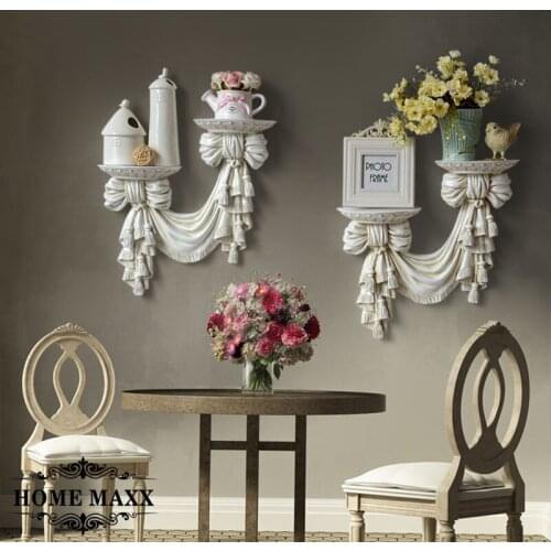 EUROPEAN RESIN WALL SHELF LIVINGROOM WEDDING DECOR WALL HANGING DECORATIVE SHELVES HOME BEDROOM WALL STORAGE HOLDER ORNAMENT