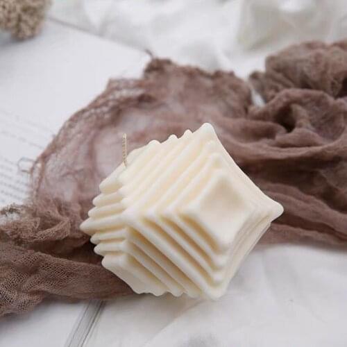 Geometric Space Design Candle Mold Korean Style Handmade Scented Candle Making Silicone Molds Home Decor Soap Mold