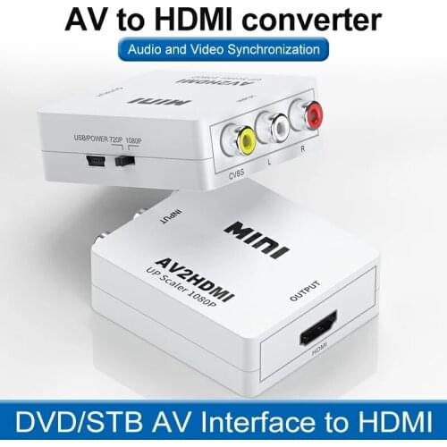 HW-2105 AV To HDMI-compatible Converter RCA AV TO HDMI Converter Adapter Mini Composite CVBS To HDMI AV to HDMI Audio Converter