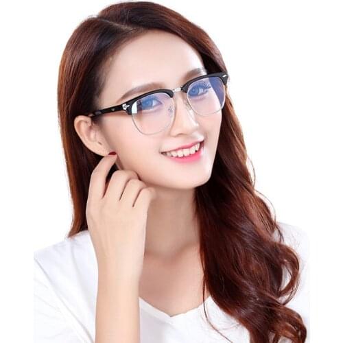 Classic Women Half Frame Myopia Memory Optical Glasses ,Men Prescription Shortsighted Eyeglasses -1.0 -1.5 -2.0 -2.5 ~-5.0 A168