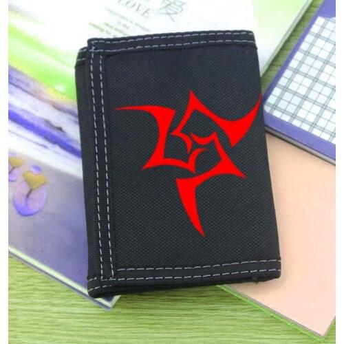 Fate Night Three-Fold Wallet Fate Short Wallet Canvas Cartoon Wallet