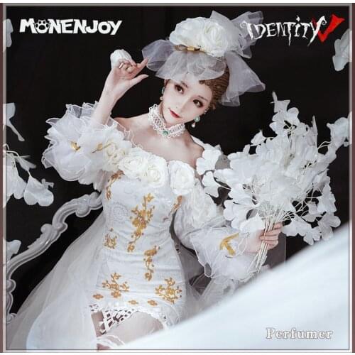 Monenjoy Identity V Perfumer Vera Nair Cosplay Costumes Skin Tonight or Never Wedding Dress Cos Sets