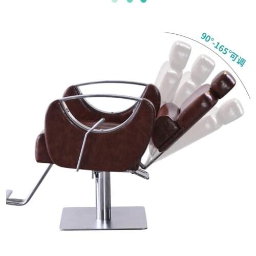 Barber chair for hair salons can be tilted down and shave chair lift revolving barber shop hair cutting seat recliner shave