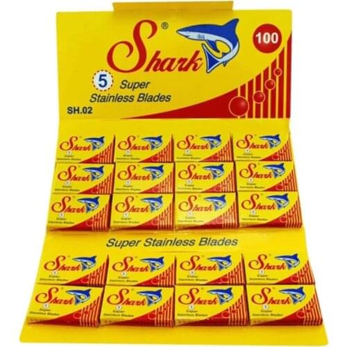 Shark Super Stainless Blades Razor 100 Pcs Super Stainless Blades double edge safety razor Blades