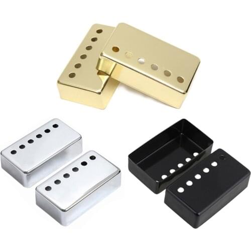 Set of 2 Humbucker LP Guitar Pickup Cover Nickel Covers 50mm & 52mm P ole Spacing Fits Epiphone Les Paul