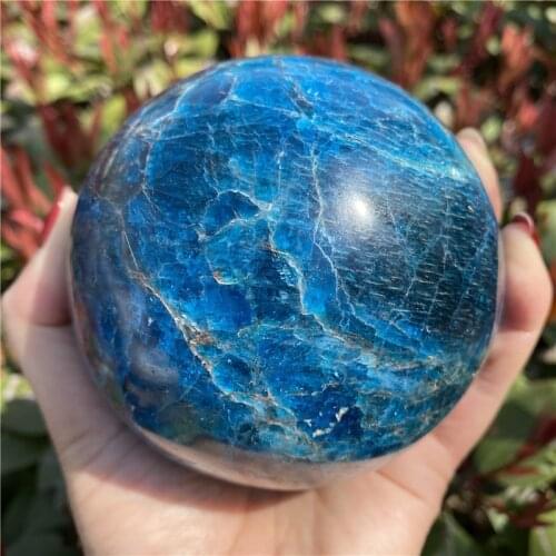 Natural blue apatite stone sphere crystal Quartz Mineral reiki healing ball home decoration gift 50mm