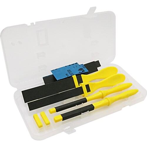 Flat Manual Sandpaper Clamp Rod Plastic Semicircular Sandpaper Roll Square Holder Sanding Clip Handheld Polishing Tools