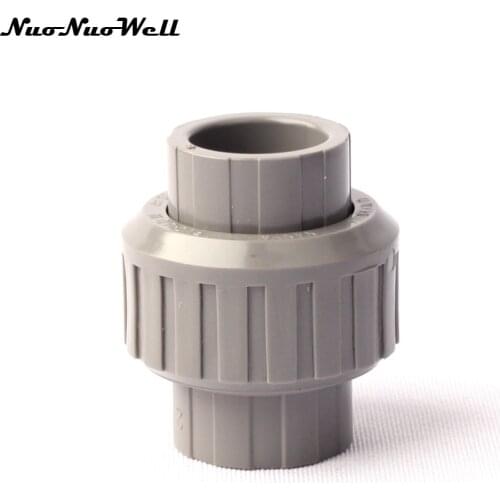 2pcs NuoNuoWell Plastic PVC 20mm Hose Union Straight Connector Pipe Quick Joint Garden Irrigation Watering Tube Fittings