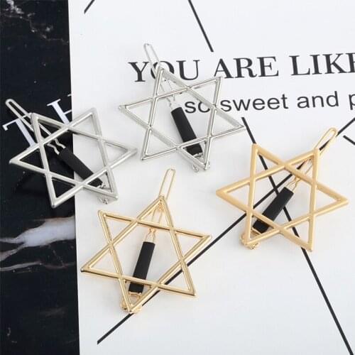 Shuangshuo Vintage Metal Star Hairpins Women Hairwear Jewelry Hair Clip Geometric Barrette Hairpin Headdress Accessories Bijoux
