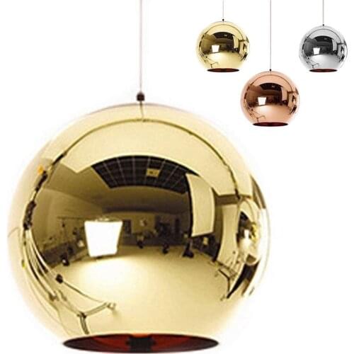 Post-modern Pendant Lights Electroplated Glass Bubble Ball LED E27 Loft Hanging Lamp Living Room Kitchen Dining Room Lights