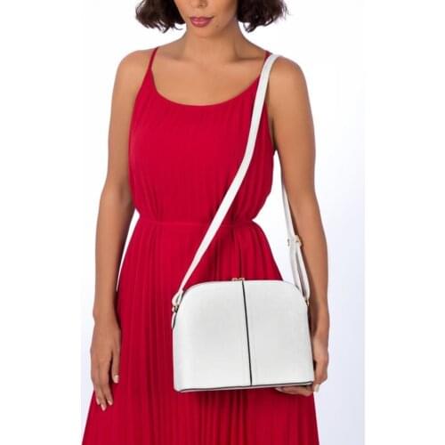 Espardile Women White Faux Leather Shoulder Bag 0484 ESP-000