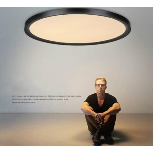 Ultra-thin Modern led ceiling lights for living room bedroom study room corridor ceiling lamp white or black painted 110V 220V