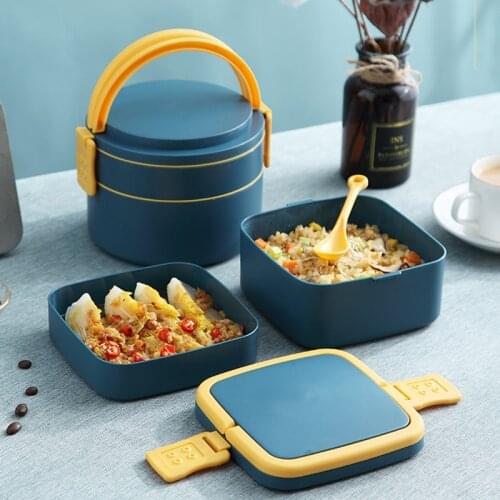 Japanese Lunch Box Sealed Food Containers Bento Box Portable Kitchen Accessories Round Square Available Practical Eco-friendly