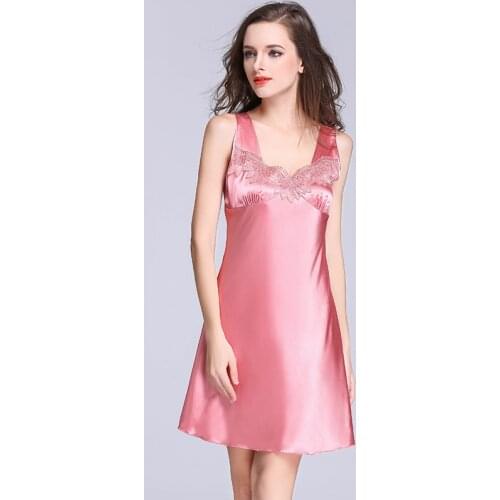 M-4XL Plus Size Womens Summer Sleeveless Satin Nightgown Cami Sleepwear Full Slip Nightwear Pajama Silky Sleeveless Nightdress