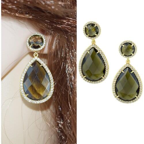 Trendy Water Drop AAA Cubic Zircon CZ Crystal Earrings for Women Vintage Romantic Party Earrings Jewelry Brinco Feminino Gift