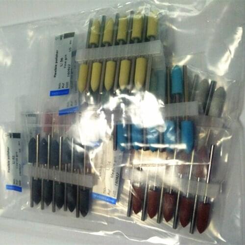 100 Pieces/Lot Diameter 2.35mm Dental Material Felexible Silicone Polisher Rubber Bur Grinder Drill For Denture Zirconia Ceramic