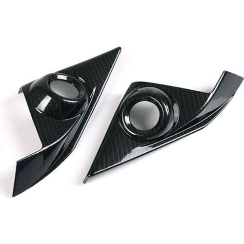 2Pcs/set Car Interior Front Door Triangle Audio Speaker Cover Trim Sticker Styling For Honda Civic 2016 2017 Mouldings