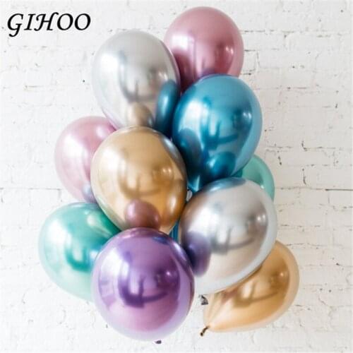50pcs 12inch NEW Metallic Latex Balloons Thick Pearly Metal Chrome Alloy Colors Photograph Wedding Party Decoration Balloons