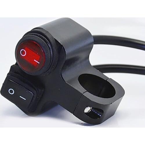 7/8'' 22mm Motorcycle Handlebar Double Flash Spotlight Headlight Fog Spot Light Dual Button On Off Switch 12V Modification
