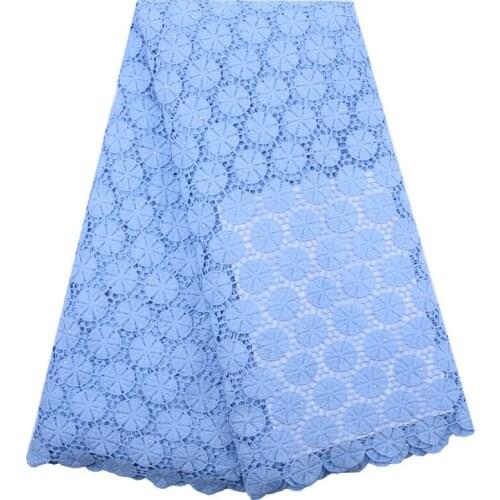 Kalume African Guipure Cord Lace Fabric Soft Nigerian Swiss Water Soluble Cord Lace Fabric With Stones For French Party F1830