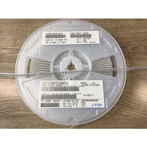 C2012X5R1V226MT000E SMD capacitor 0805 22uF(226) ±20% 35V SMD capacitor 0805 22UF 226M X5R 25V 20% C2012X5R1E226M