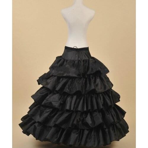 Black Petticoats for Wedding Dress Ball Gowns Crinoline enaguas novia jupon mariage underskirt saiote de noiva hoop skirt