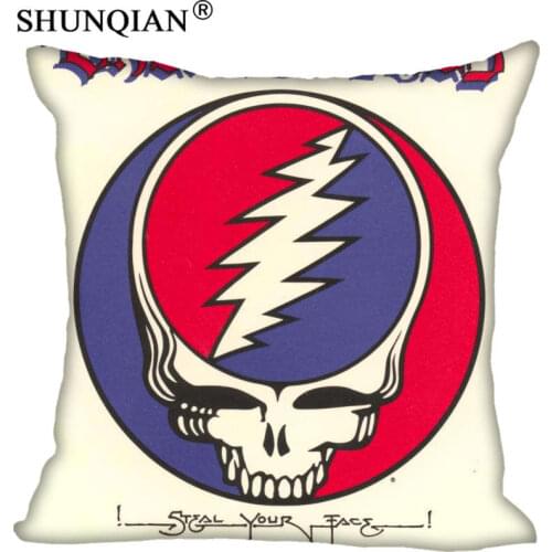 Grateful Dead Pillowcase Square Zippered Home Decorative Pillow Cover Wedding Custom Gift For Two Sides Printed