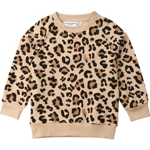 Toddler Kids Spring Autumn Long Sleeve Top Baby Girl Boy Bunny Leopard Print Tops Sweatshirt Coat Jacket 1-7T