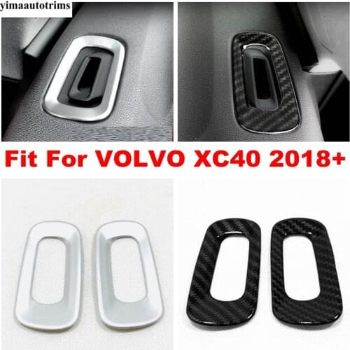For VOLVO XC40 2018 - 2021 Front Dashboard Air Conditioning AC Vent Outlet Cover Trim Carbon Fiber / Matte Interior Accessories