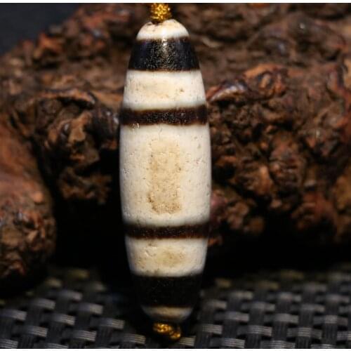 Energy Magic Power Tibetan Old Agate Wide Line Healer Medicine dZi Bead Pendant 4A+LLZB LKbrother Talisman UPS210222E