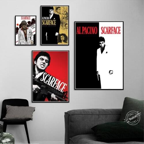 Scarface Movie Posters and Prints Canvas Painting Wall Art Picture Decorative For Living Room Home Decor Gift