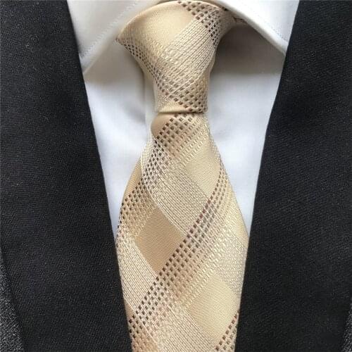 10 cm Width New Design Mens Ties Jacquard Woven Neck Tie Unique Plaids Neckties for Wedding Meeting