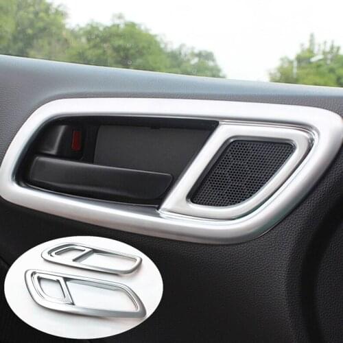 ABS Chrome For Honda City Sedan 2014 2015 2016 Accessories Car Styling Car inner door Bowl protector Frame Cover Trim Sticker