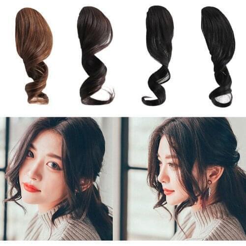 1Pc Pretty Girls Women Fake Front Hair Bangs Hair Styling Accessory Beautiful Fashion Synthetic Curled Hair Extension