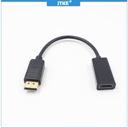 JTKE DP to HDMI-compatible 4K Cable PC DisplayPort to HDMI-compatible Mini Projector Projetor TV Television Monitor 1.4 For hp
