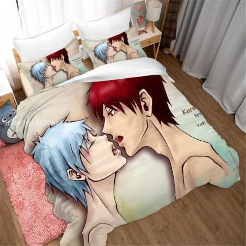 Kurokos Basketball Bedding Set Phantom Basketball King Bed Quilt Cover Shadow Basketball Player Duvet Cover Home For Bedroom