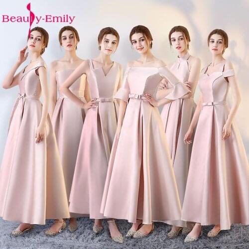 Beauty Emily Sexy Long Stain Evening Dresses 2020 A-Line Party Occasion Women Girl Dresses vestido de noite Prom Dresses