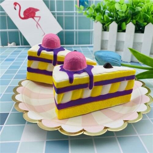 Cake Fruit Cute Plush Rising Squishy Slow Rising Soft Squeeze Strap Scented Relieve Stress Fun Stress Toys Artificial food