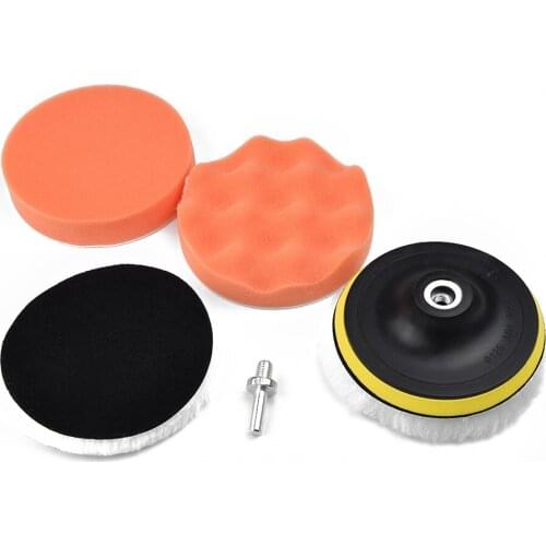 125mm Car Polisher Polishing Pad Kit Electric Or Cordless Electric Drill And Grinder 10mm Drill Shank Adapter Power Tools