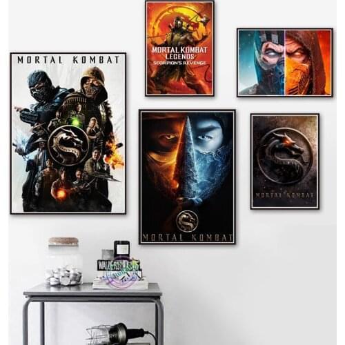 Mortal Kombat Wall Art Game Posters And Prints Canvas Painting Decorative Home Decor Gift