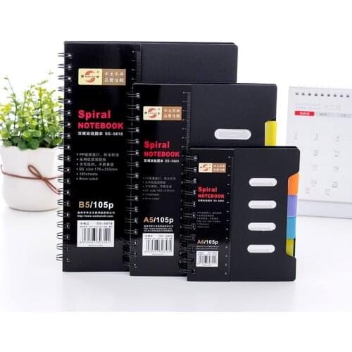 2021 New A6/A5/B5 Spiral Classified Notebook Loose-leaf Bussiness Notebook StudentGraffiti Book Office & School Supplies