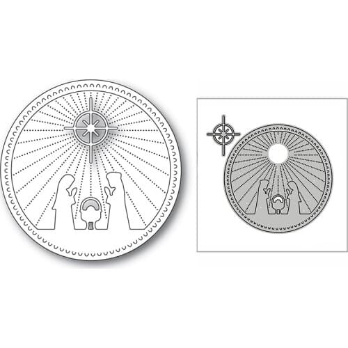 New Silent Night Prayer Circle Frame 2020 Metal Cutting Dies for DIY Scrapbooking Decor and Card Making Embossing Craft No Stamp