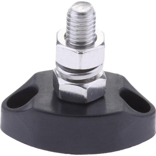 Positive Insulated Battery Power Junction Post Block 1/4 inch 6mm Thread Boat Electrical Parts for Truck RV Boat Stainless Steel